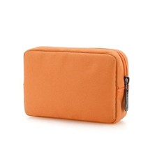 Cute Small Makeup Bag,Cosmetic Toiletry Make up Skin Orange Travel Makeup Bag