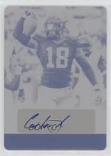 2021 Leaf Ultimate Draft Printing Plate Black 1/1 Carlos Basham Jr Auto uk2