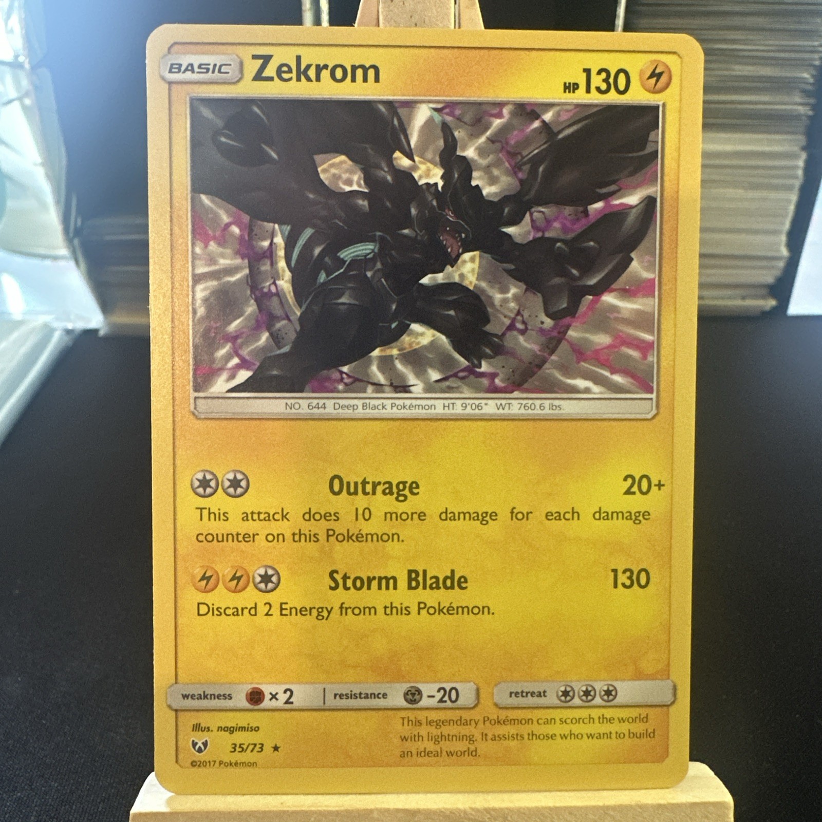 Zekrom 35/73 Holo Rare Shining Legends Pokemon Holo Lightly Played