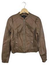 VERO MODA Kunstlederjacke Damen Jacke Gr. DE 36 braun Casual-Look