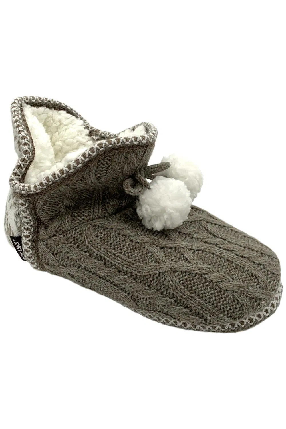 MUK LUKS Womens Arina Bootie Slippers TaupeBone 4890₽