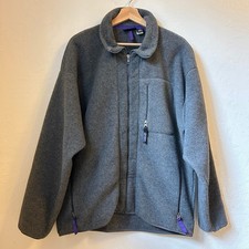 90s Patagonia Synchilla Full-Zip Gray Fleece Jacket USA Made Mens Large