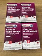 4 Compare To Nicorette Mini Lozenge Cherry Ice 4 Mg 20 Count Each Exp: 11-2026