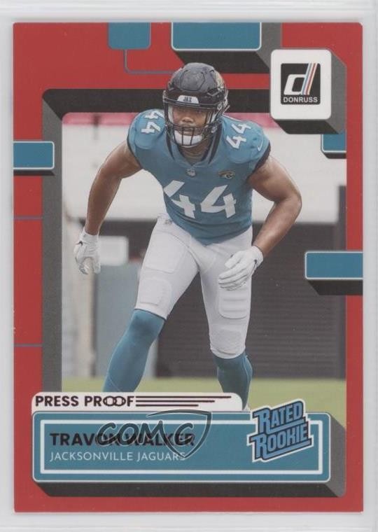 2022 Panini Donruss Rated Rookie Press Proof Red Travon Walker #325 rf2