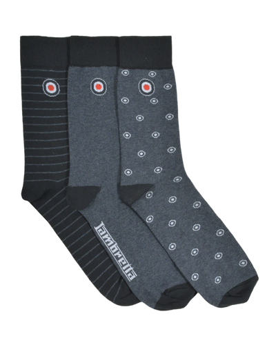 Mens Lambretta Smart Casual Dress Formal Paisley Solid Socks Size 6-11 3-pack - Picture 4 of 13
