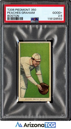 1909-11 T206 Peaches Graham Boston Piedmont 350 PSA 2.5