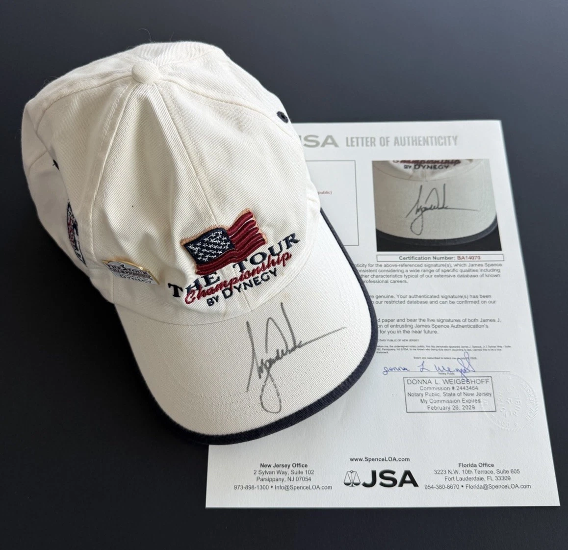 Tiger Woods 直筆サイン入りキャップ 証明書付き Tiger Woods 直筆サイン入りキャップ 証明書付き Tiger Woods 直筆