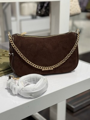 Michael Kors Carmela Medium Suede Convertible Crossbody Bag new