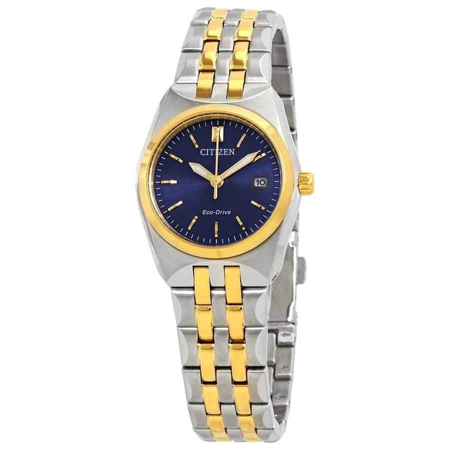 Reloj Citizen Corso Eco-Drive esfera azul dos tonos para dama EW2294-53L