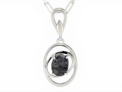 Moon Orbit Necklace I Lunar Meteorite Jewelry I Silver Pendant - TOP METEORITE