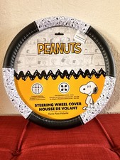 Snoopy Peanuts Steering Wheel Cover Color White Black 14.5-15 New