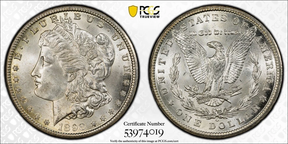1898-O $1 MS65 Morgan Silver Dollar - PCGS Gold Shield - ANACS Photo Grade *019 - Image 3 of 4