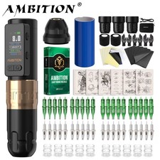 Ambition Soldier Max Kit Coreless Motor Wireless Tattoo Machine Stroke 4.0mm Set