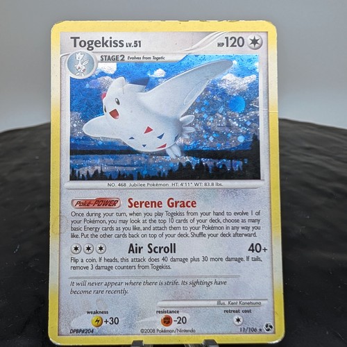 Pokemon TCG Togekiss Lv. 51 (11/106) Holo Rare Great Encounters - 2008 - MP - -
