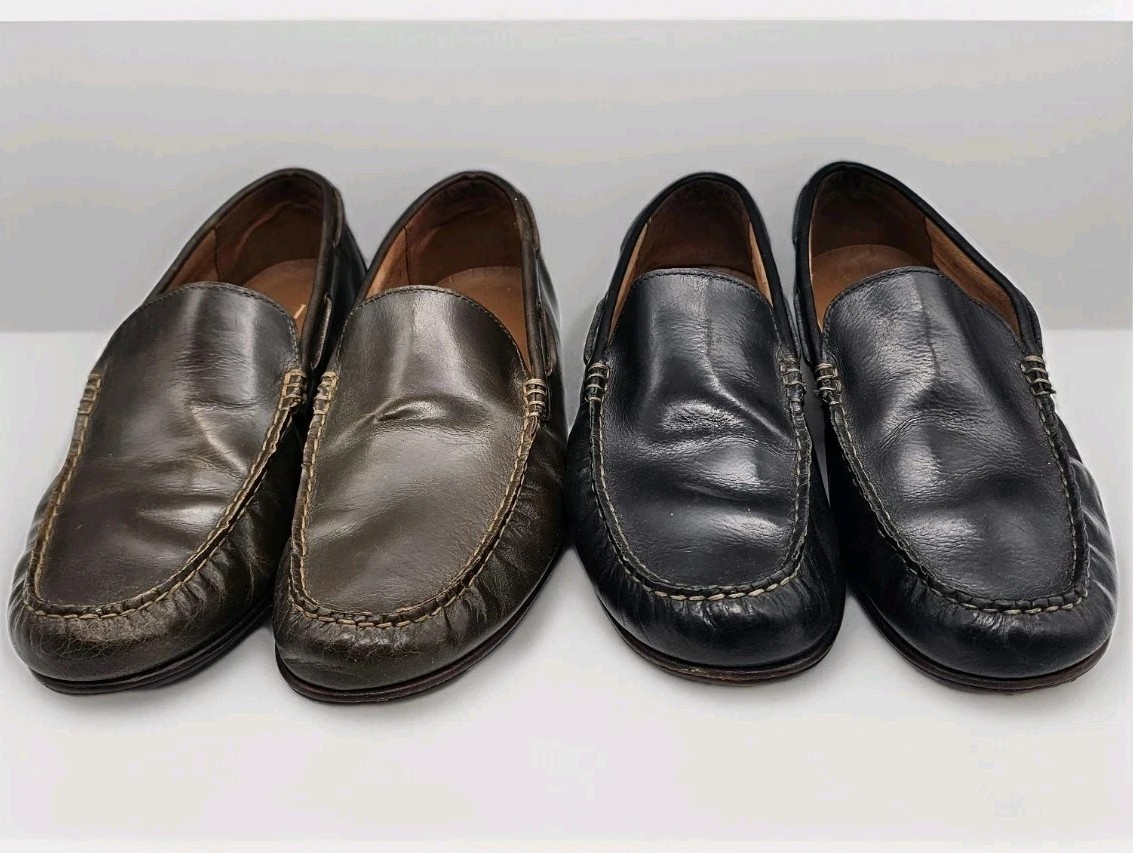Lotto mocassini da guida slip on Frye neri e marroni