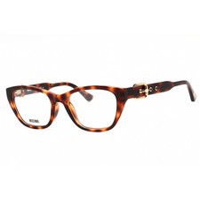 Moschino Women's Eyeglasses Havana Plastic Rectangular Full Rim MOS608 0086 00