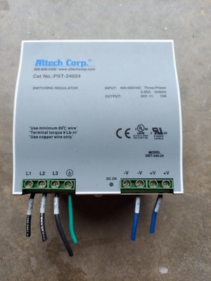 Altech Corp. PST-24024 Switching Regulator Power Supply 3 Phase Model DRT-240-24