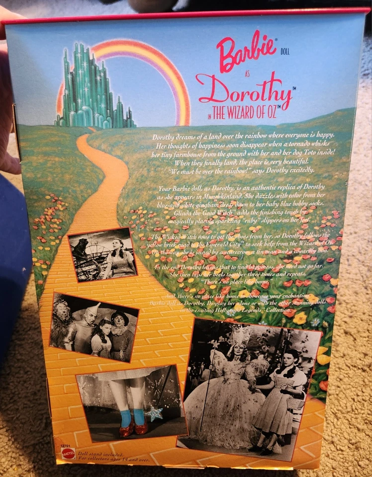 NUEVO EN CAJA 1995 Barbie como Dorothy en El Mago de Oz Muñeca Mattel #12701 Foto 3 de 4