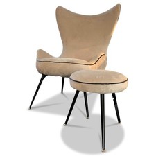 Wittmann Sessel Contessa 1956 Stoff Yukon Snow Keder Schwarz Gestell Schwarz