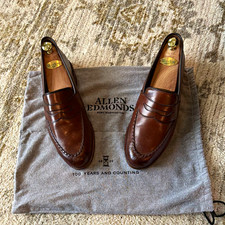 Allen Edmonds Men's Brown Leather Randolph Penny Loafers - Size 12.0 E