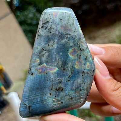 320 g Natural Rainbow Labradorite Polished Freeform Crystal Mineral Specimen