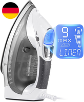 DampfbüGeleisen 2400 Watt，Beautural Keramik-BüGelsohle BüGeleisen 340ML Tank 9 D