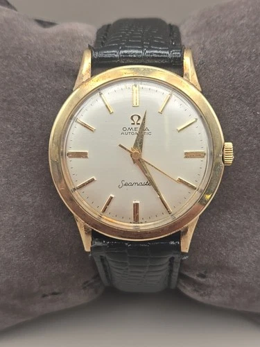 Omega Seamaster 14K GF 34mm Silver Dial Swiss Automatic Mens Watch F72911