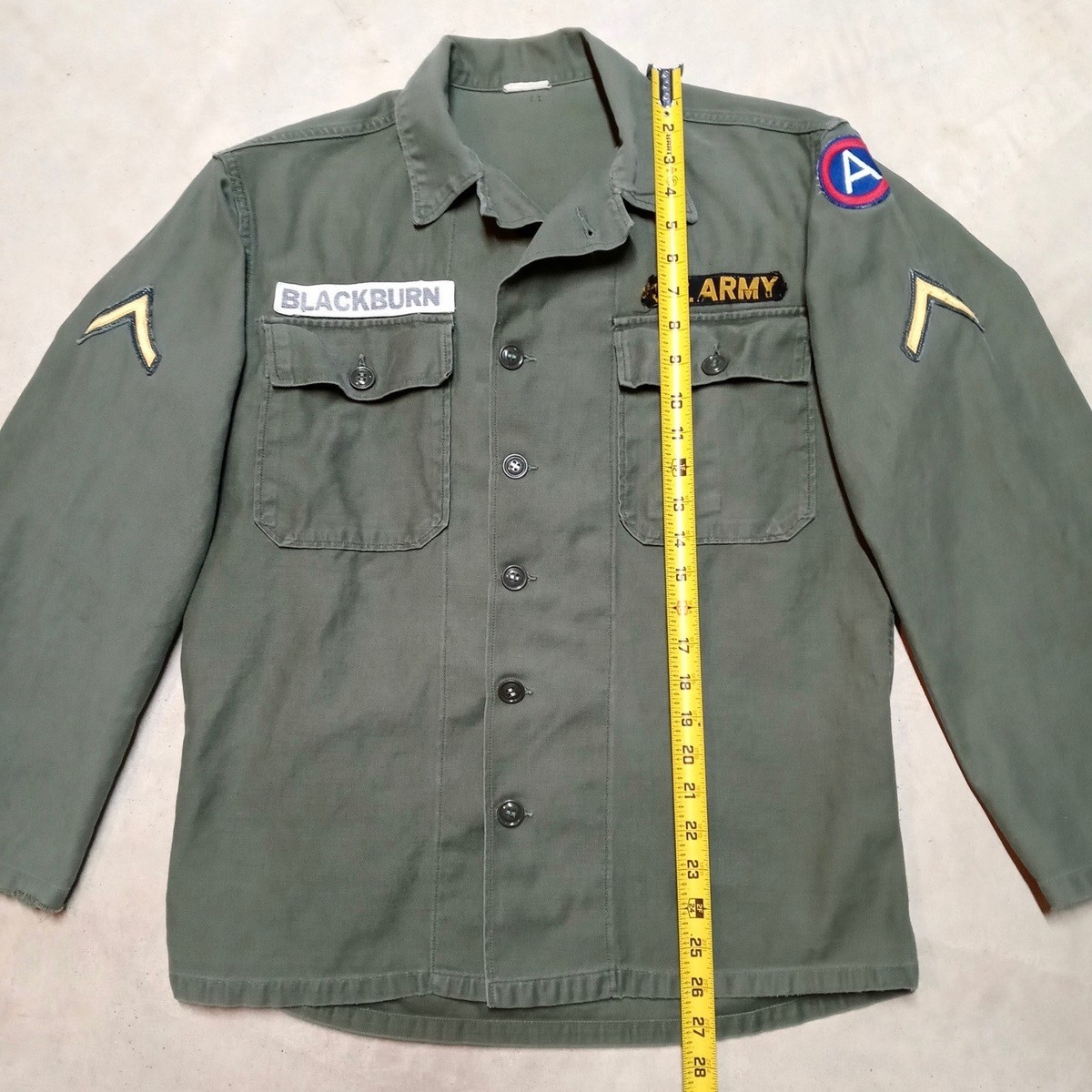 Vintage OG 107 US Army Shirt Jacket Size Small Vietnam War Era 60s