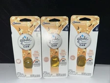NEW-3 Pack Glade Plugins Car SHEER VANILLA EMBRACE Refill .11oz Air Freshener