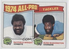 1975 Topps 1974 All-Pro Rayfield Wright Russ Washington #202 HOF b3p