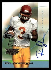 2002 Topps Debut #155 Ron Johnson #/1499 Auto Rookie Minnesota Golden Gophers