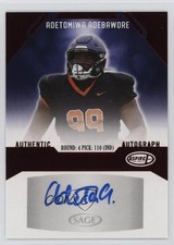 2023 Sage Aspire Red Adetomiwa Adebawore #ASP-AA Auto 11n2