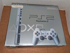 2007 SONY PLAYSTATION 2 PS2 SLIM CONSOLE SATIN SILVER SCPH-77001 SS CIB 