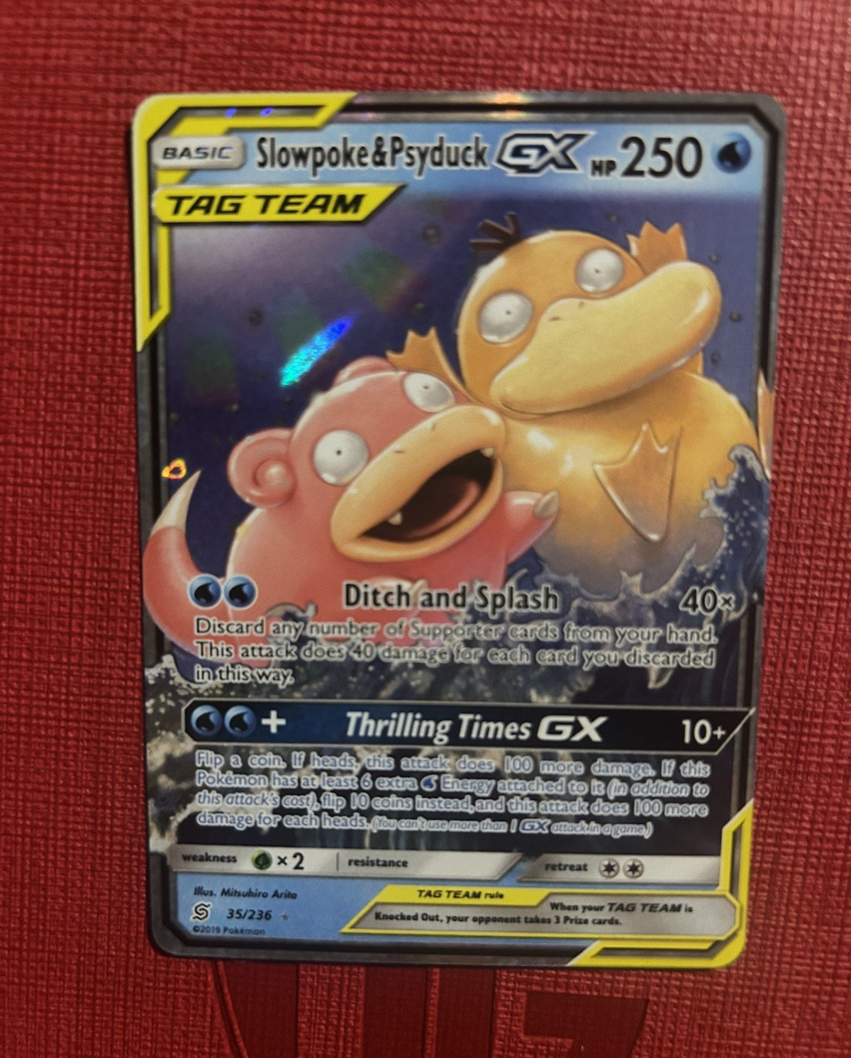 Slowpoke & Psyduck GX 35/236 Unified Minds Ultra Rare Holo TAG TEAM EN 2019