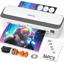 Laminator Machine, 11 in 1 Laminating Never Jam Technology with 36 Laminating...