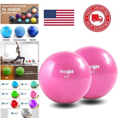 Lightweight Soft Medicine Balls 5lbs Pair for Pilates Yoga and Balance Workouts