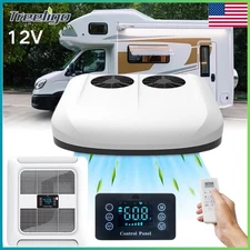 12V DC RV Air Conditioner AC Unit Kit Non-Ducted Rooftop for RV Trailer 10000BTU
