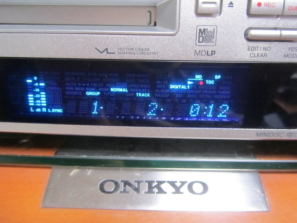 ONKYO MD-105FX Silver Hi-MD Mini Disc Recorder High Speed Audio - Photo 2/3