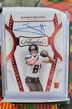 JAYDEN HIGGINS 2025 FLAWLESS ROOKIE DEBUT SIGNATURES RUBY RC AUTO 08/ 15