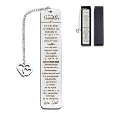 Daughter Gift From Dad Bookmarks For Kids Birthday Valentine Book Mark Set