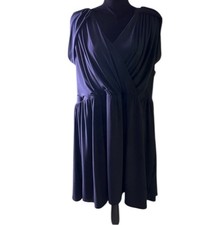 ASOS Curve Navy Blue Drape Cold Shoulder Knee Length Dress NWT Size 24 Wedding