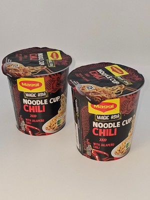 Maggi MAGIC ASIA NOODLE CUP CHILI  WITH JALAPEÑO CHILI 2 Packung je 63g