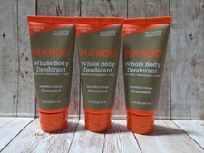 3 Pack Of Mando Unscented Whole Body Deodorant Invisible Cream 2.2oz Z 