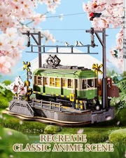 Rolife Sakura Journey Tram Car 3D Wooden Puzzle Model Toys Teens Adult Xmas Gift