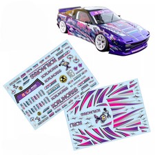 1/10 PC RC 180SX Wide Body Shell 195Mm Width Pop-Up Lampshade Tail Transparent S