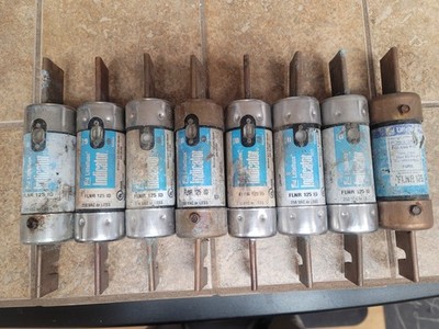 Lot Of 8 Littelfuse FLNR 125 Time Delay Dual Element Fuses 125A 250V Class RK5