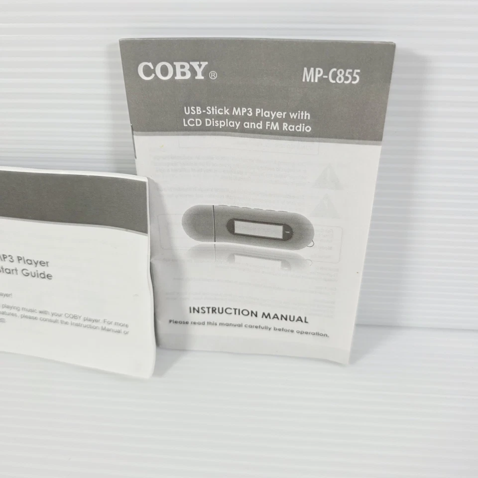 Reproductor de audio MP3 Coby MP-C855 ( 512 MB) sintonizador FM USB 240 canciones negro - probado Foto 3 de 4