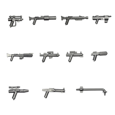 Little Arms Waffen silbergrau   Zubehör für Minifiguren   Auswahl im Dropdown