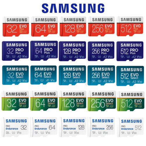 Samsung Micro SD Karte SDXC Class 10 Speicherkarte 32GB 64GB 128GB 256GB 512GB - Bild 1 von 27