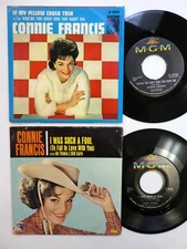 CONNIE FRANCIS lot of 2x45 rpm singles If Only My Pillow Could Talk POP  Ct1386